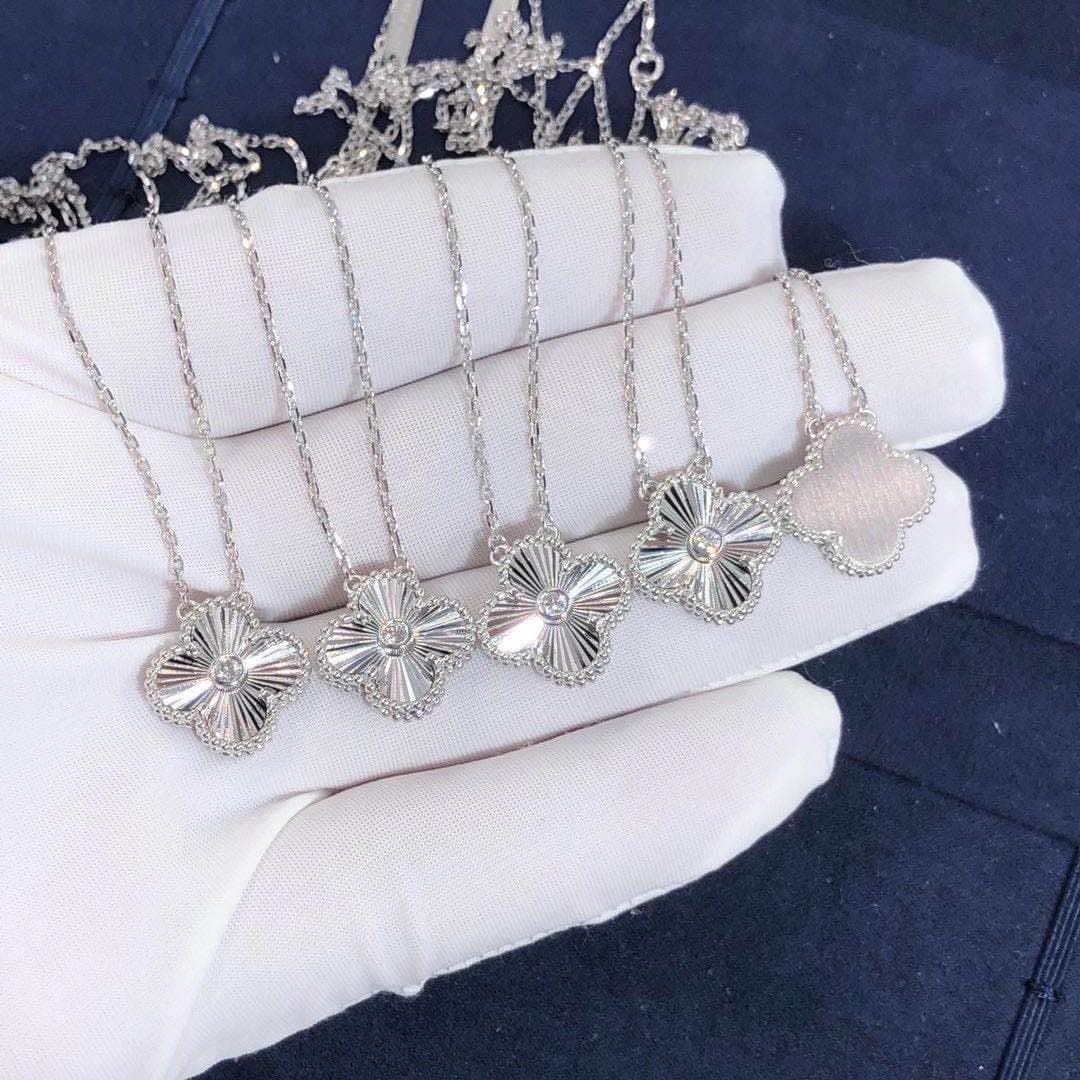 Подвеска Van Cleef Arpels Vintage Alhambra белое золото, бриллиант 6