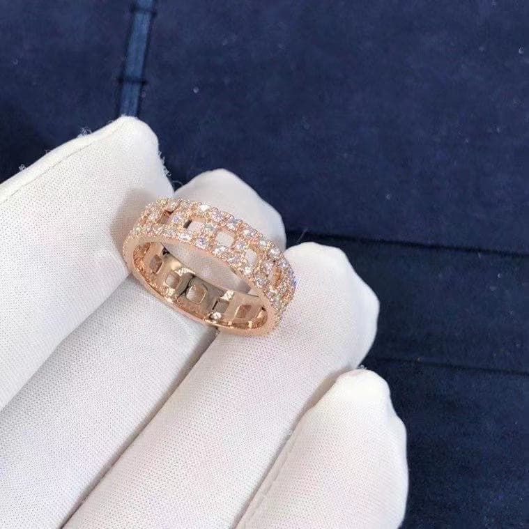 Кольцо Tiffany T True бриллианты, розовое золото 3