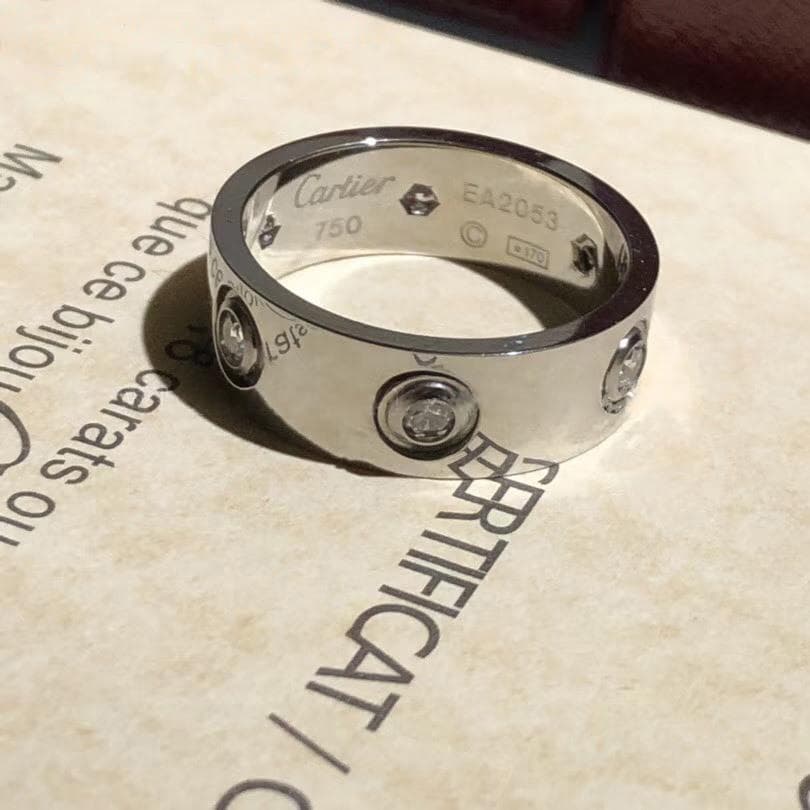 Кольцо Cartier Love, белое золото, 0,43ct 1