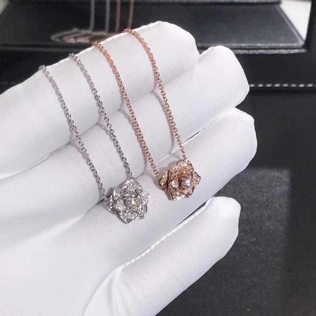 Подвеска Piaget Rose бриллианты, белое, розовое золото 8
