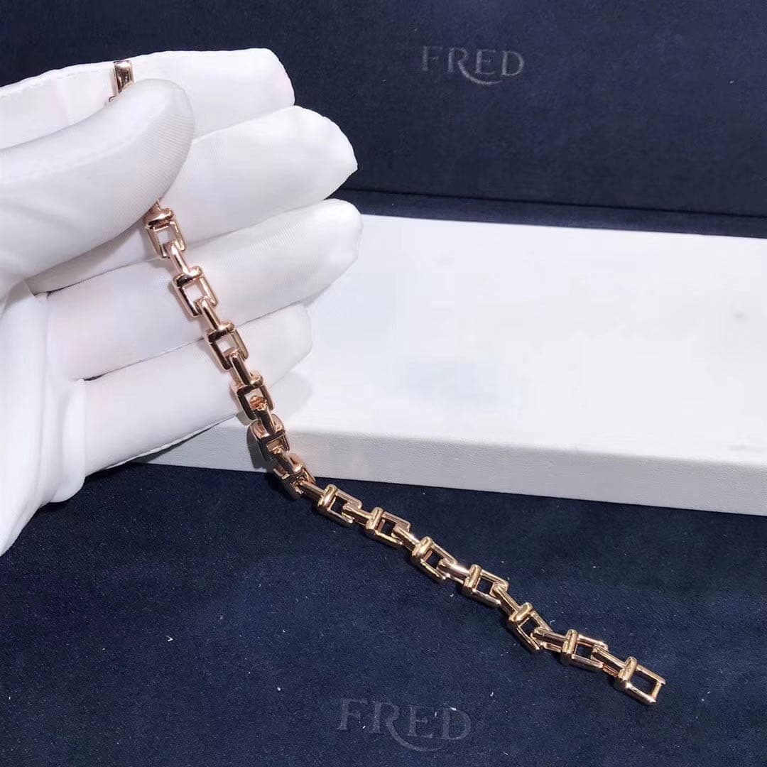 Браслет Tiffany с Т-образной цепочкой розовое золото 3