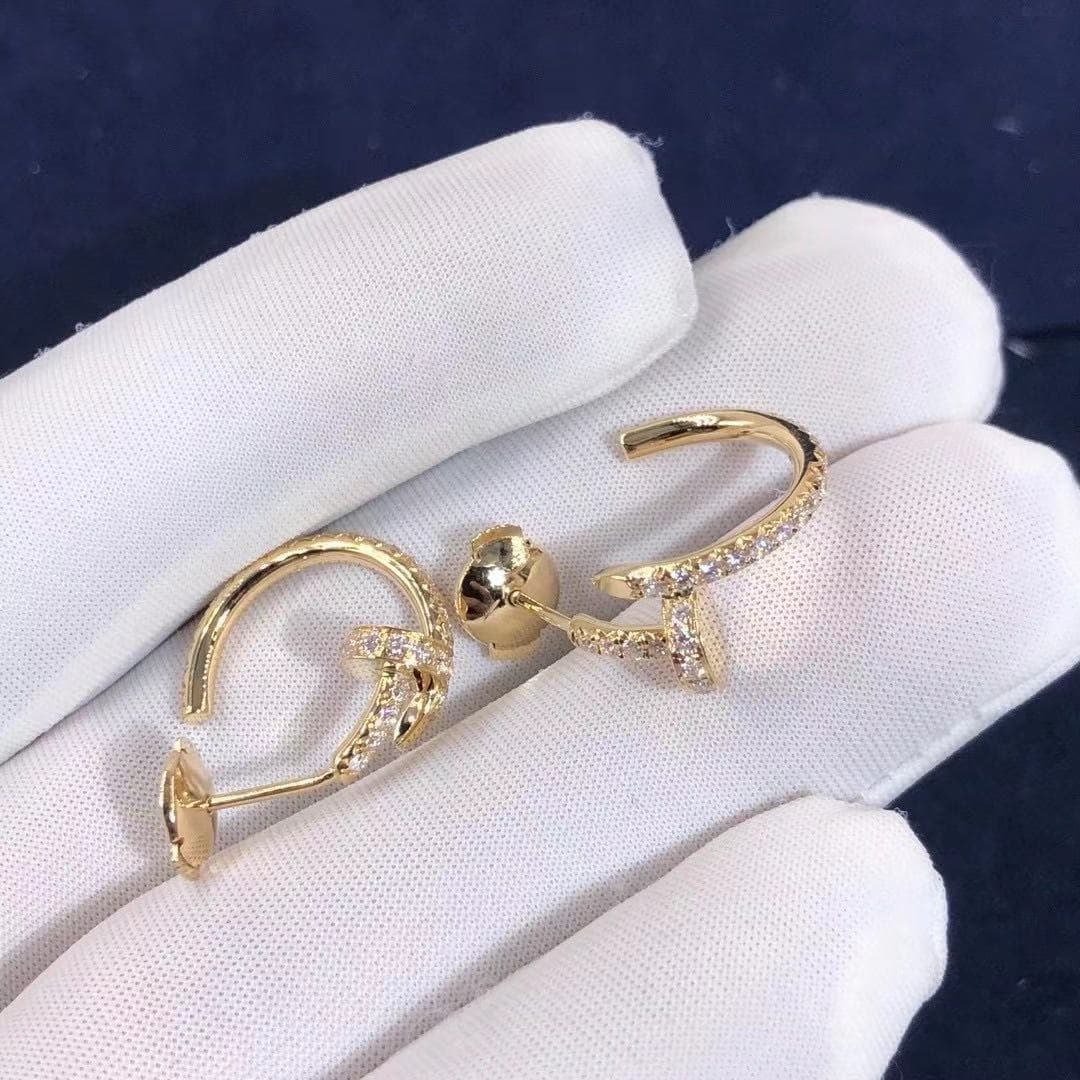 Серьги Cartier Juste Un Clou желтое золото, бриллианты 1