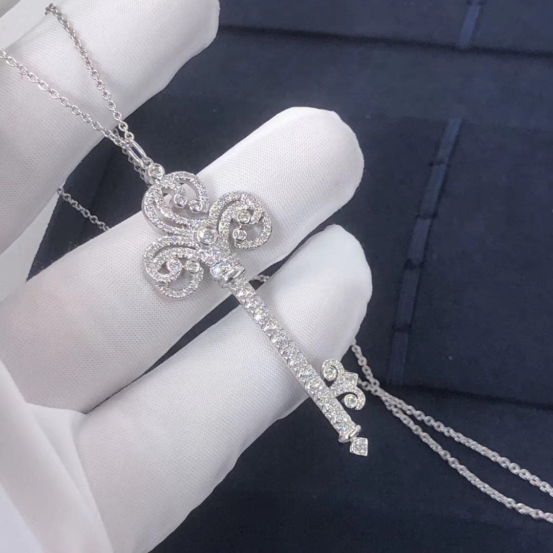 Подвеска Tiffany Key бриллианты, белое золото 2