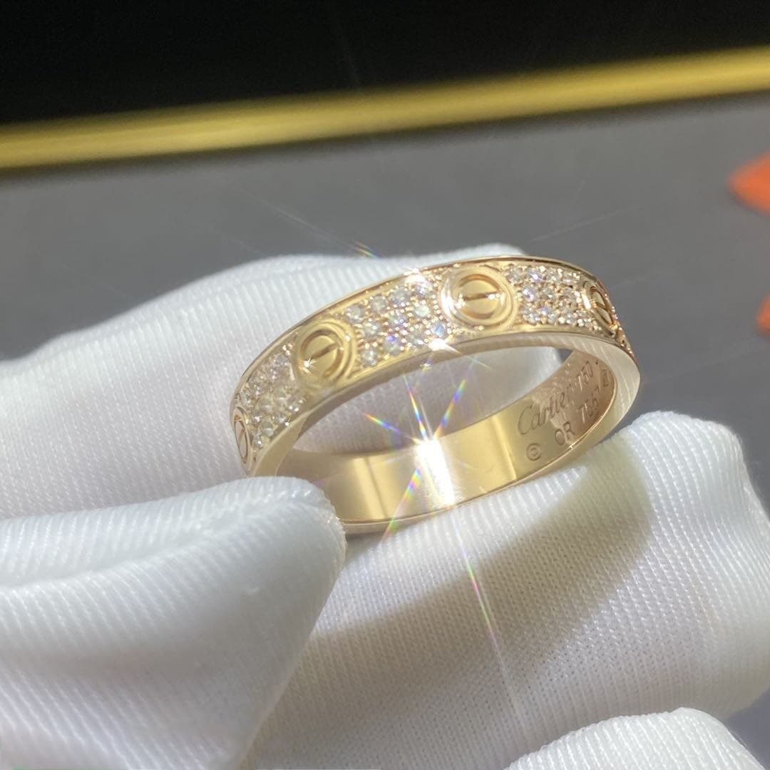 Кольцо Cartier Love с бриллиантовым паве 0,23ct 1