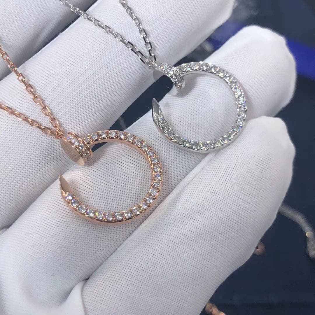 Подвески Cartier Juste un Clou белое, розовое золото, бриллианты 3
