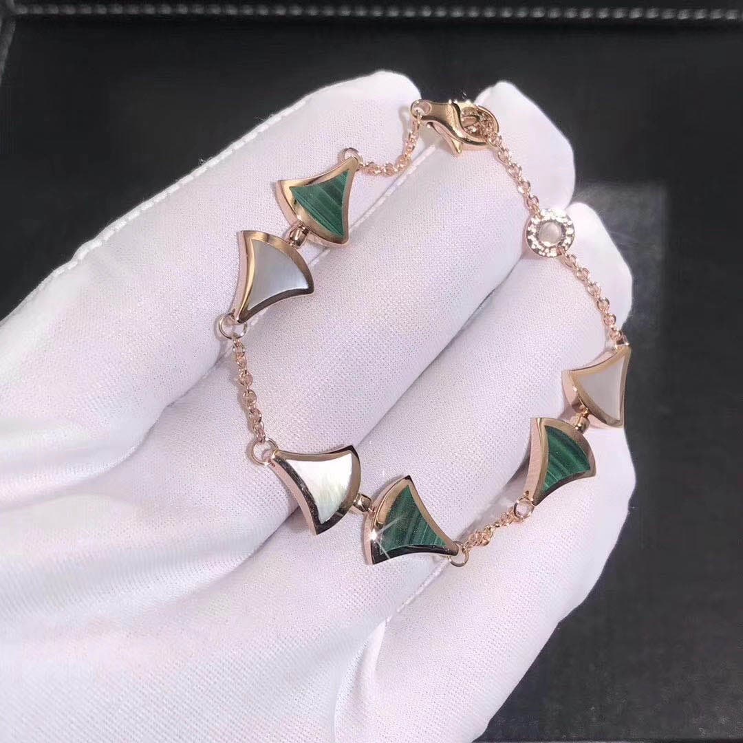 Браслет Bulgari DIVAS’ DREAM розовое золото, перламутр, малахит 3