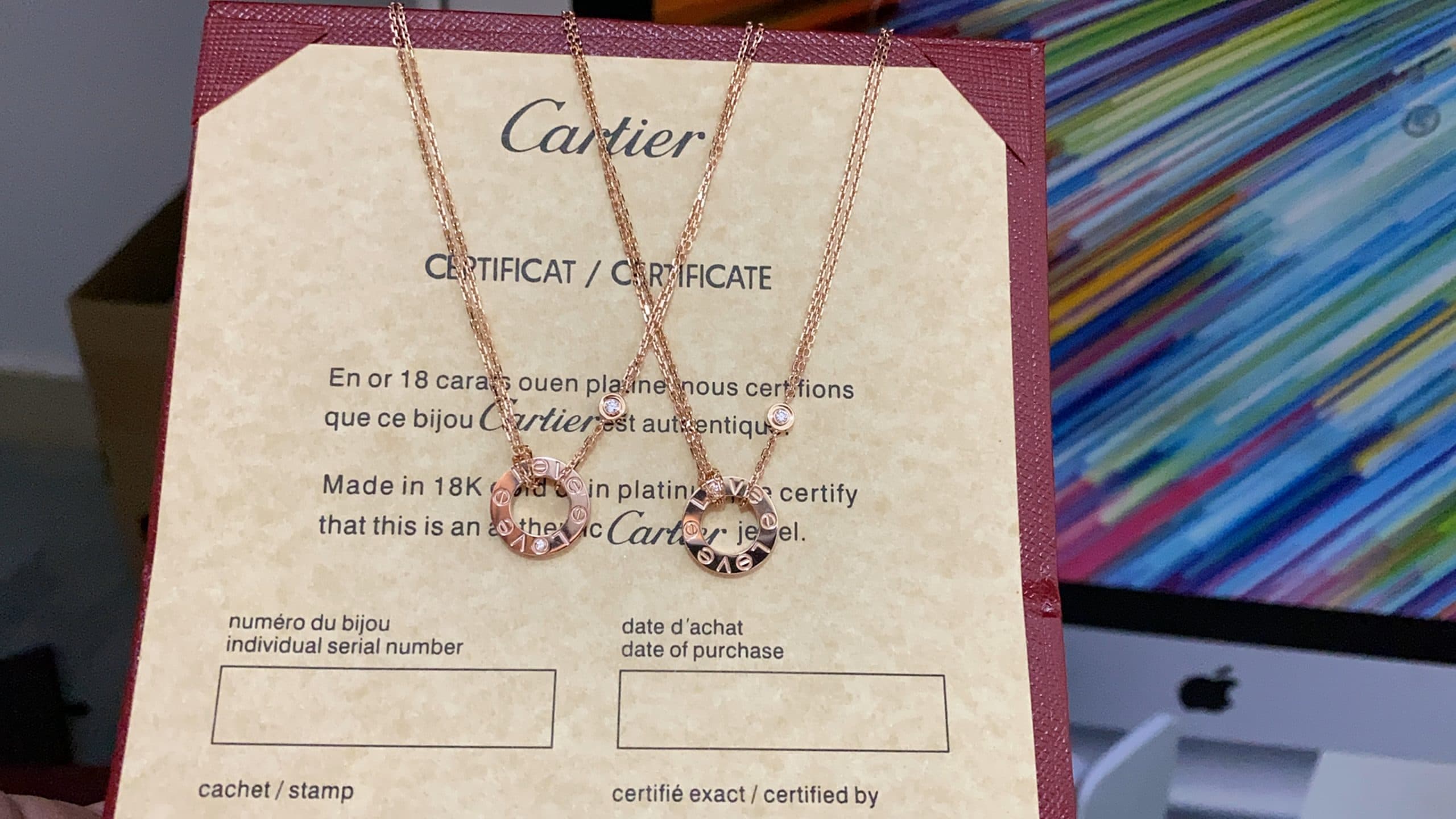 Колье Cartier Love, 0,031ct 5