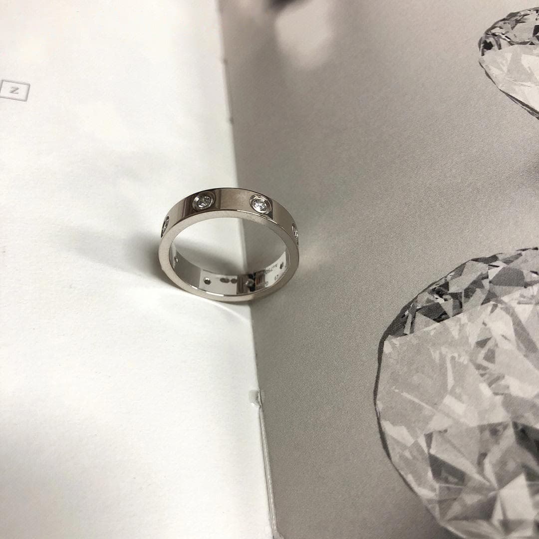 Обручальное кольцо Cartier Love, 8 бриллиантов, 0,19ct 3