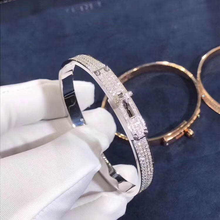 Браслет Hermes Kelly розовое золото, бриллианты 3