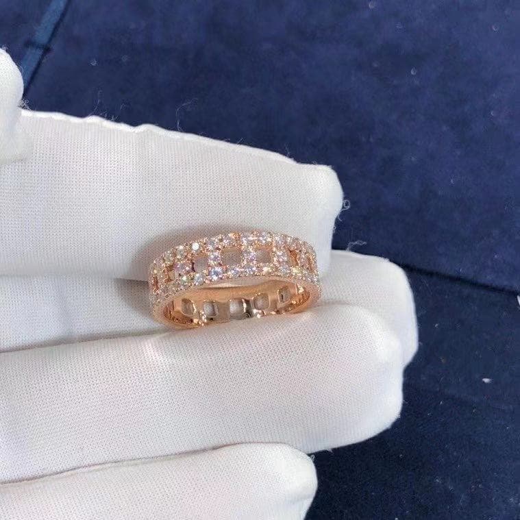 Кольцо Tiffany T True бриллианты, розовое золото 5