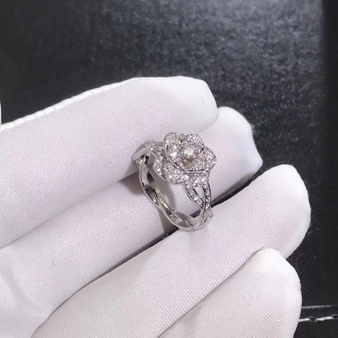 Кольцо Piaget Rose белое золото, бриллианты 4