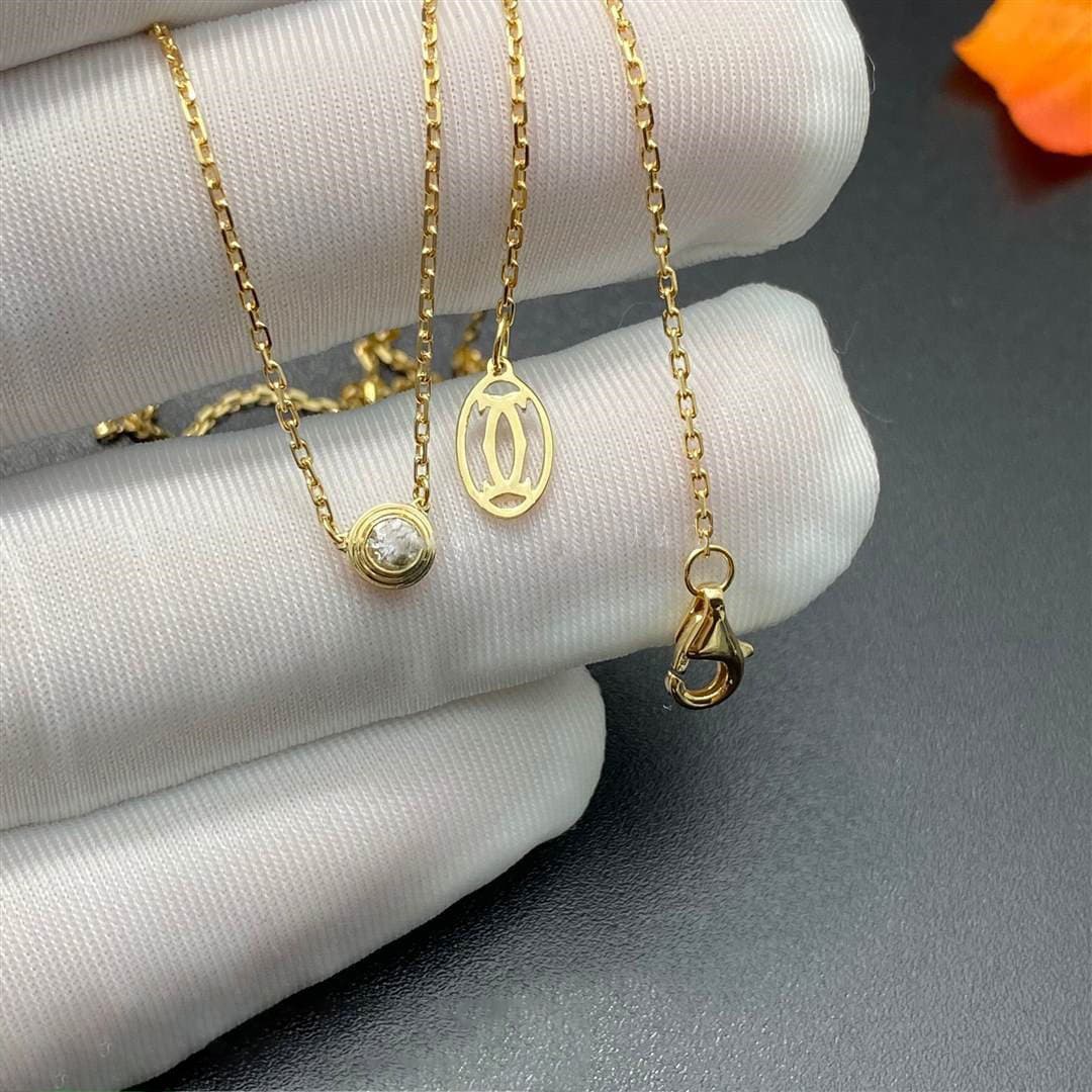 Колье Cartier Diamants, желтое золото 0,19ct 4
