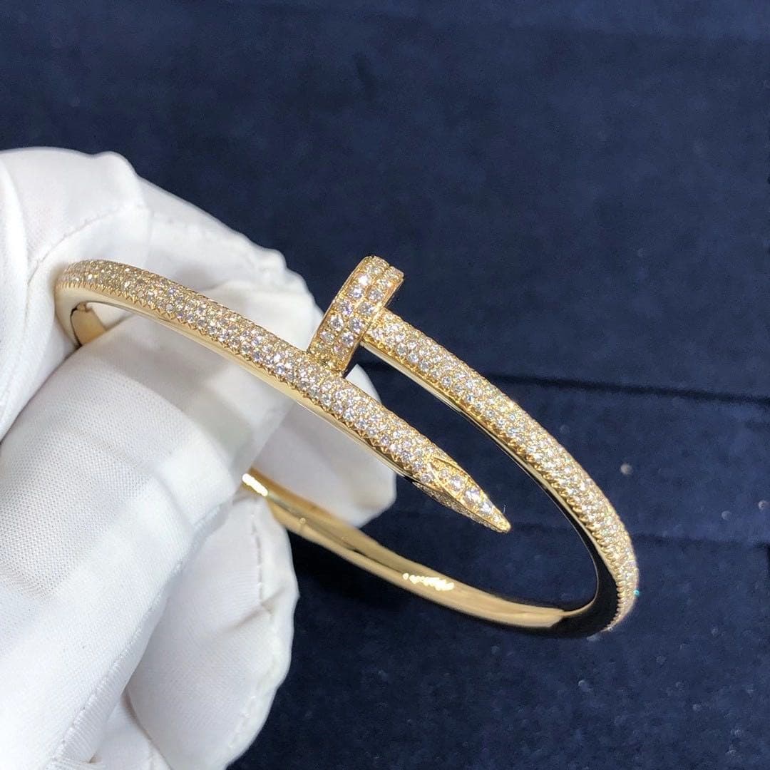 Браслет Cartier Juste Un Clou классическая модель желтое золото, бриллианты 3