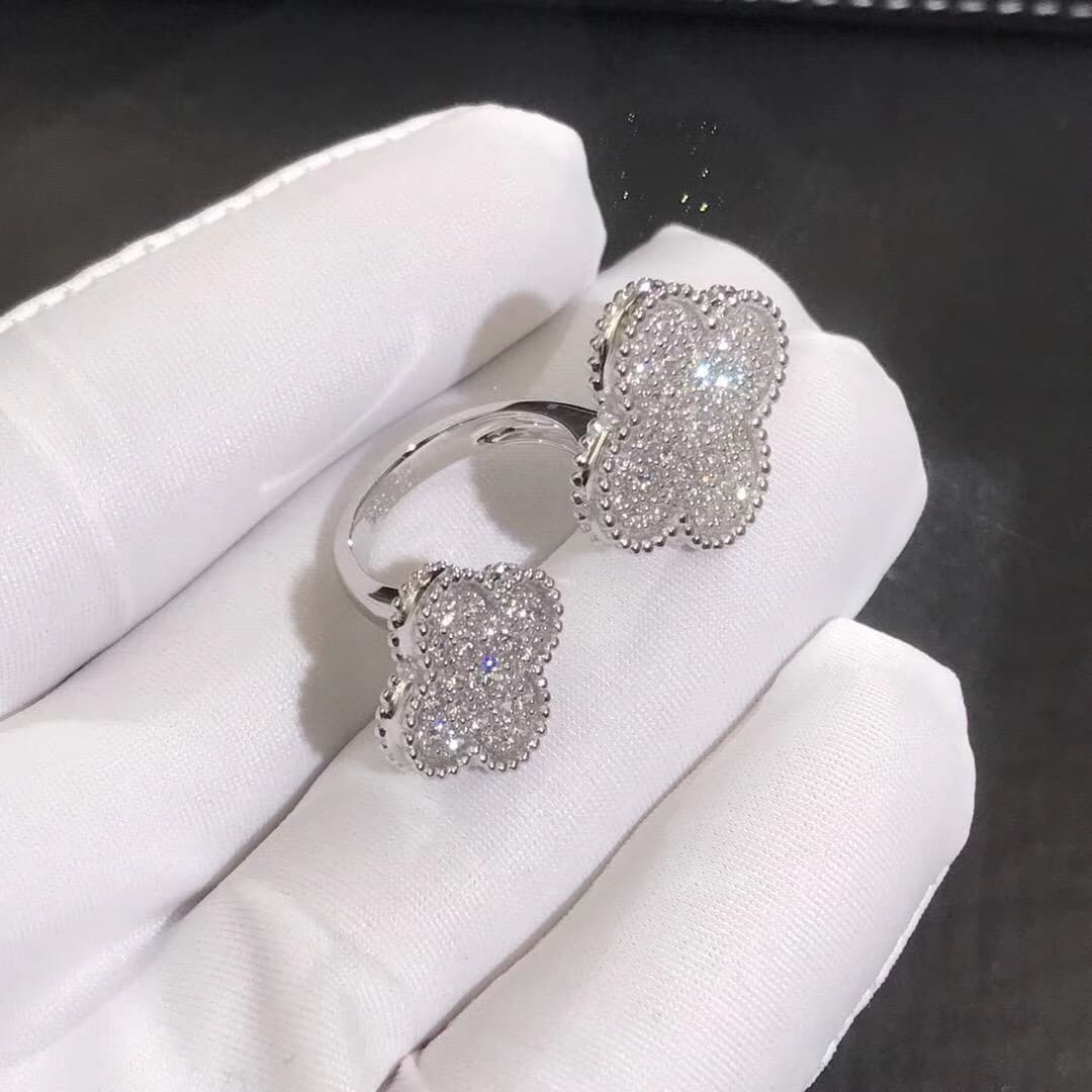 Кольцо Van Cleef & Arpels Magic Alhambra бриллианты, белое золото 5