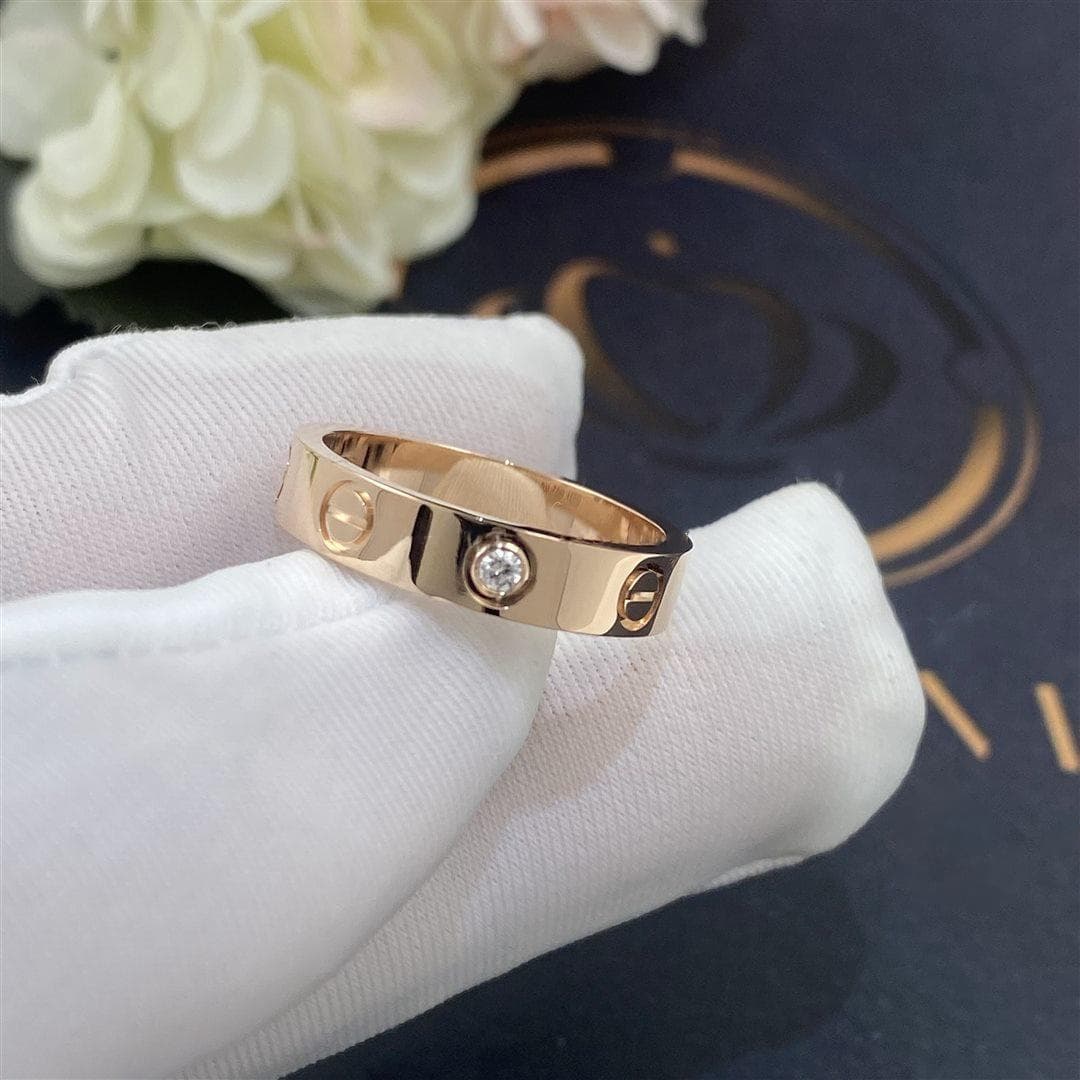 Обручальное кольцо Cartier Love, розовое золото 2
