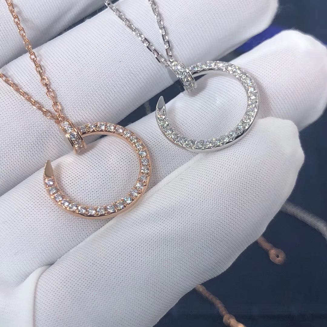 Подвески Cartier Juste un Clou белое, розовое золото, бриллианты 2