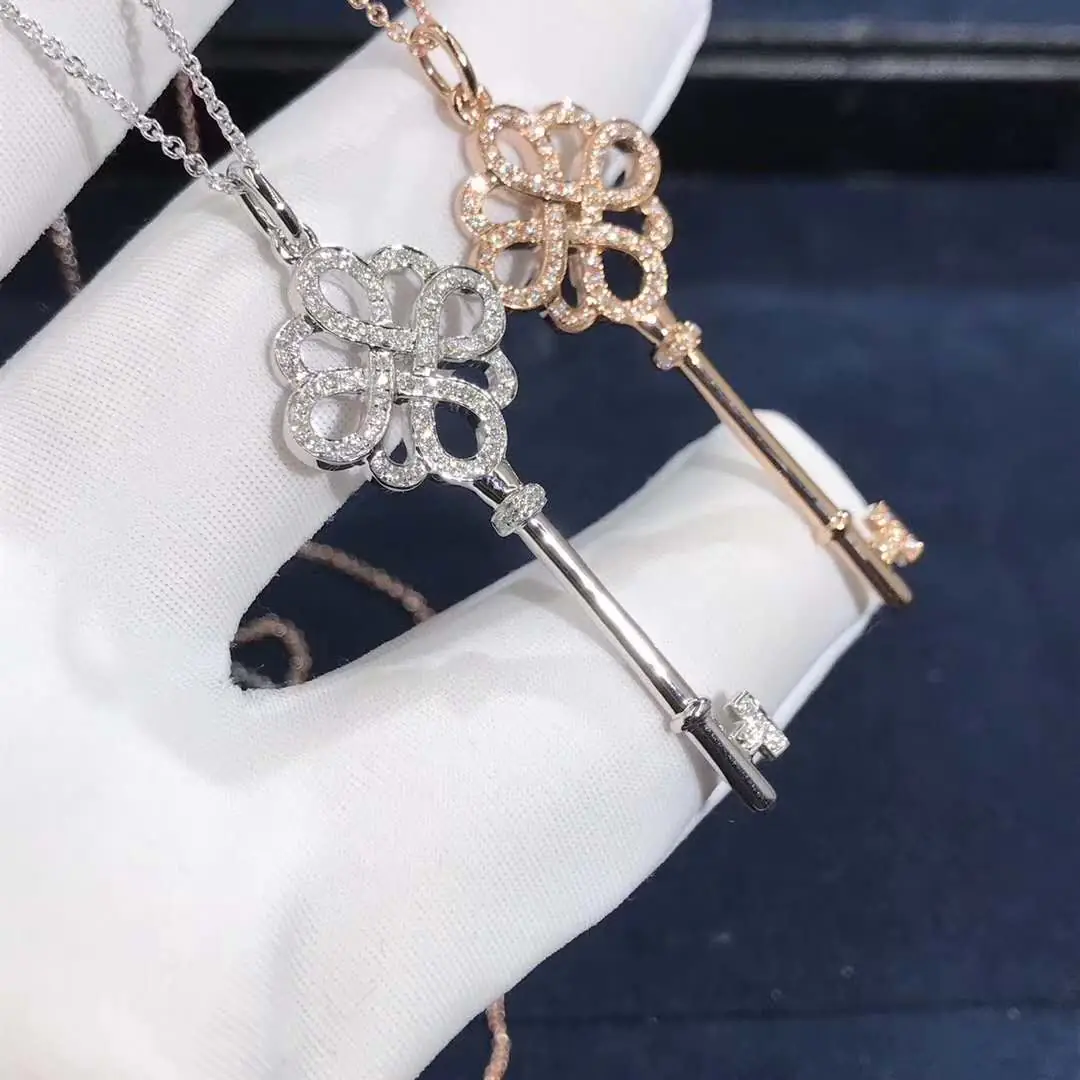 Подвеска Tiffany Keys /белое, розовое золото, бриллианты/