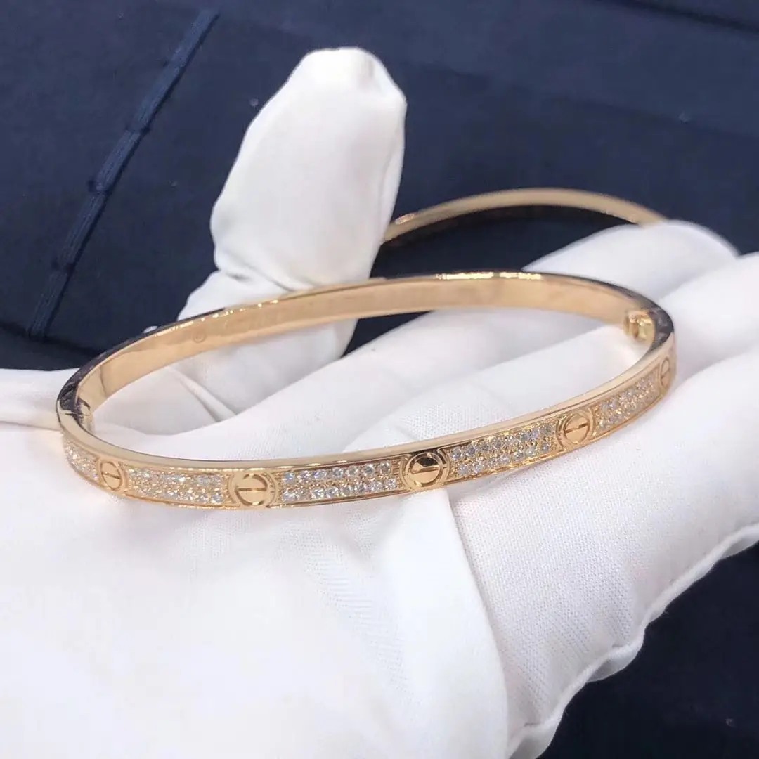 Браслет Cartier Love маленькая модель /розовое золото, бриллианты/