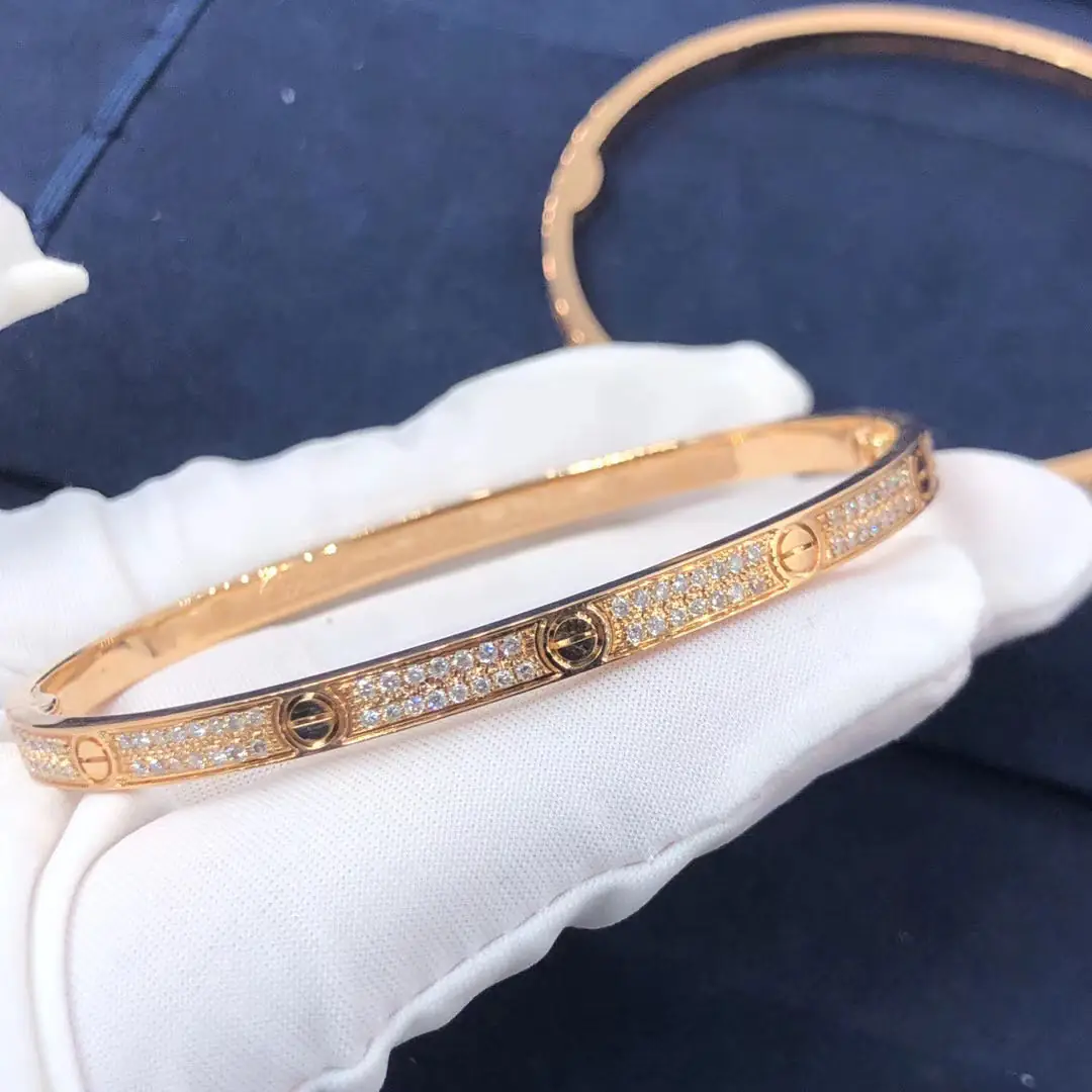 Браслет Cartier Love маленькая модель /розовое золото, бриллианты/ 3