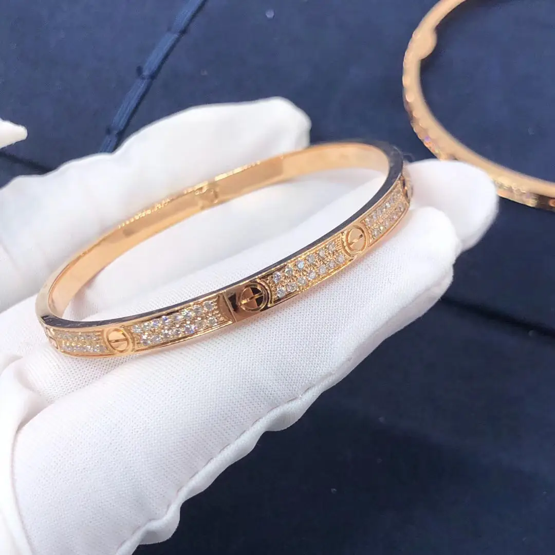 Браслет Cartier Love маленькая модель /розовое золото, бриллианты/ 5