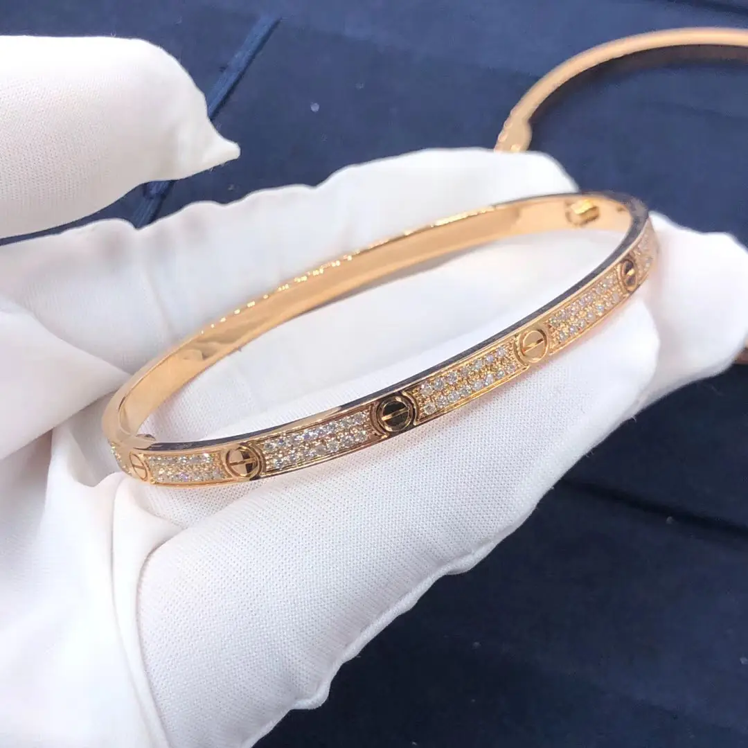 Браслет Cartier Love маленькая модель /розовое золото, бриллианты/ 6