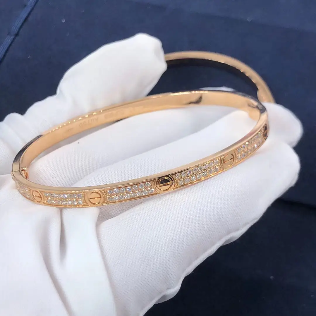 Браслет Cartier Love маленькая модель /розовое золото, бриллианты/
