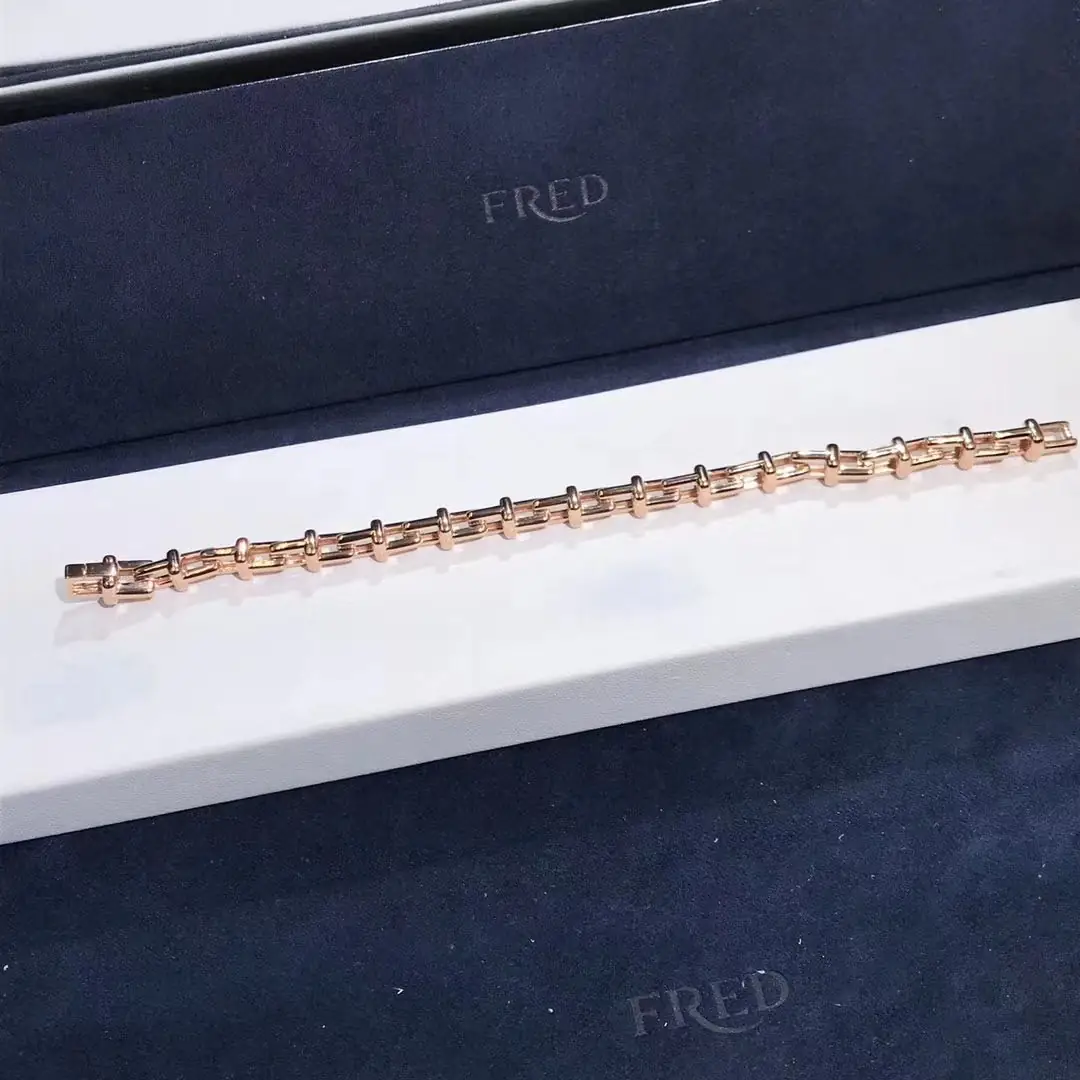 Браслет Tiffany с Т-образной цепочкой /розовое золото/