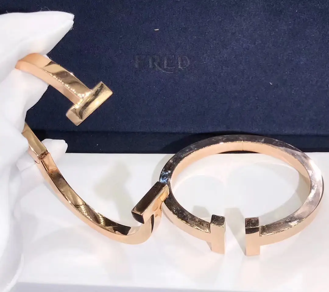 Браслет Tiffany T-Square /розовое золото/ 5