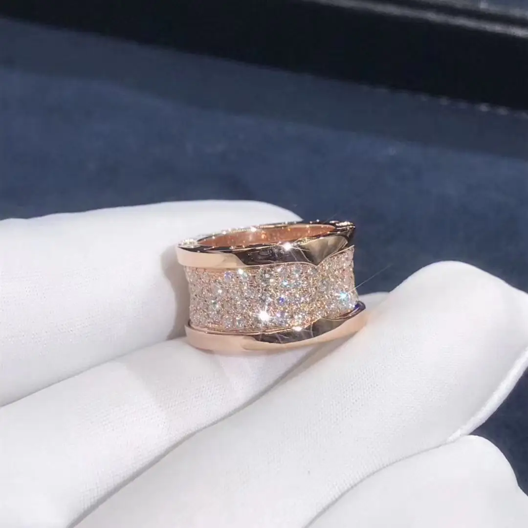 Кольцо Bulgari B.zero1 /бриллианты, розовое золото/