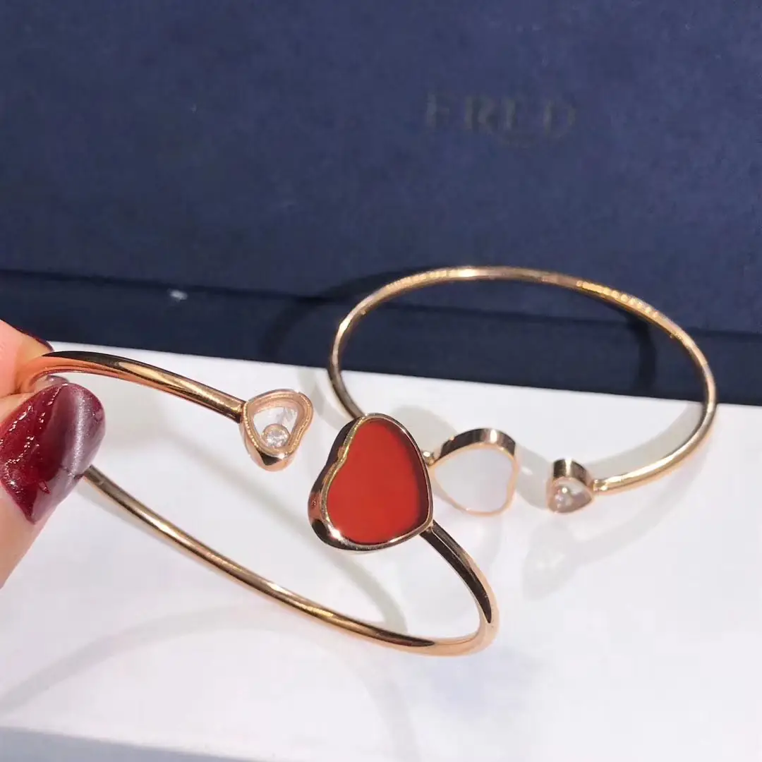 Браслет Chopard Happy Hearts /розовое золото, бриллиант/ 2