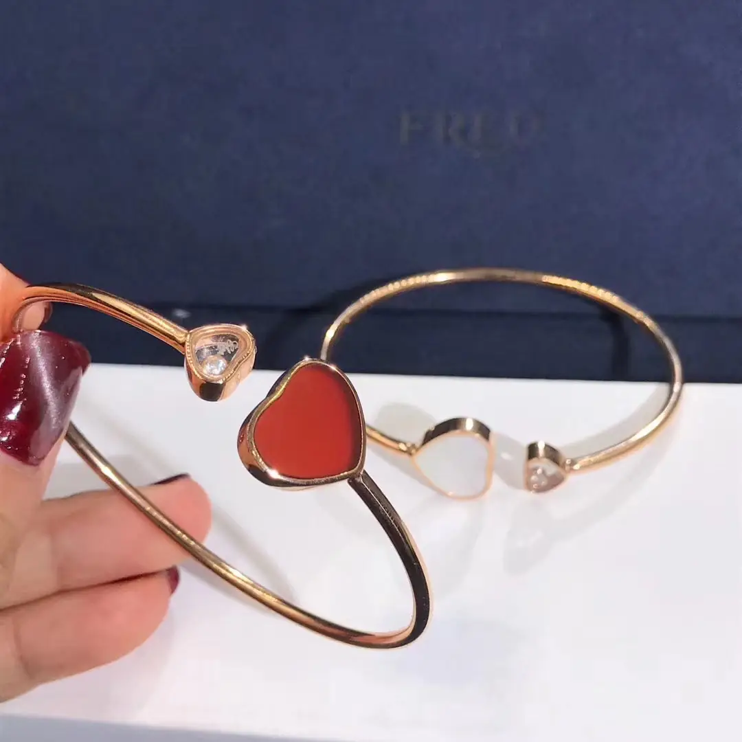 Браслет Chopard Happy Hearts /розовое золото, бриллиант/ 3