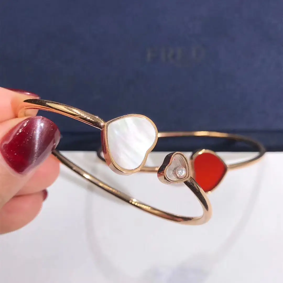 Браслет Chopard Happy Hearts /розовое золото, бриллиант/ 5