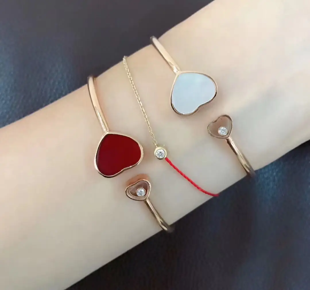 Браслет Chopard Happy Hearts /розовое золото, бриллиант/ 6