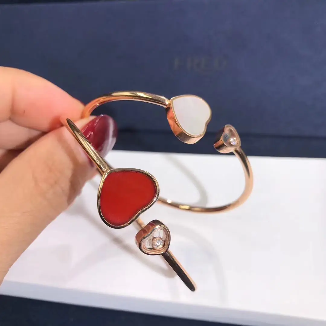 Браслет Chopard Happy Hearts /розовое золото, бриллиант/ 7