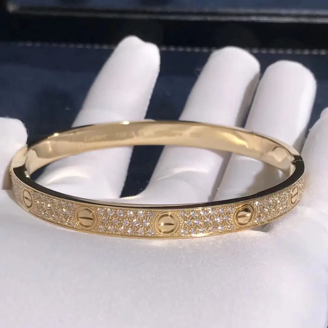 Браслет Cartier Love /204 бриллианта, желтое золото/
