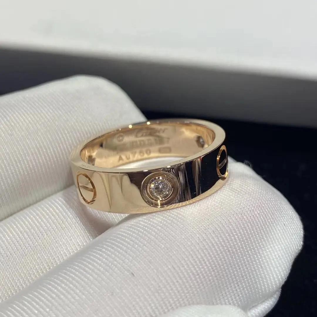 Кольцо Cartier Love /3 бриллианта, желтое золото/