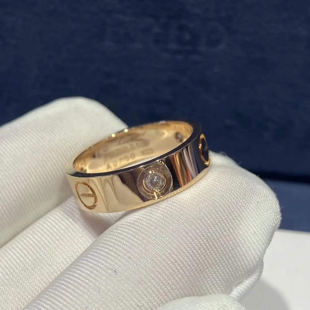 Кольцо Cartier Love /3 бриллианта, желтое золото/