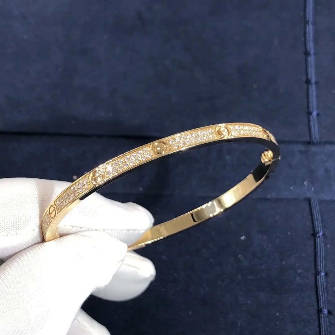Браслет Cartier Love маленькая модель /желтое золото, бриллианты/