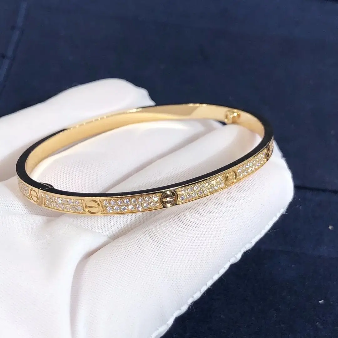 Браслет Cartier Love маленькая модель /желтое золото, бриллианты/ 3