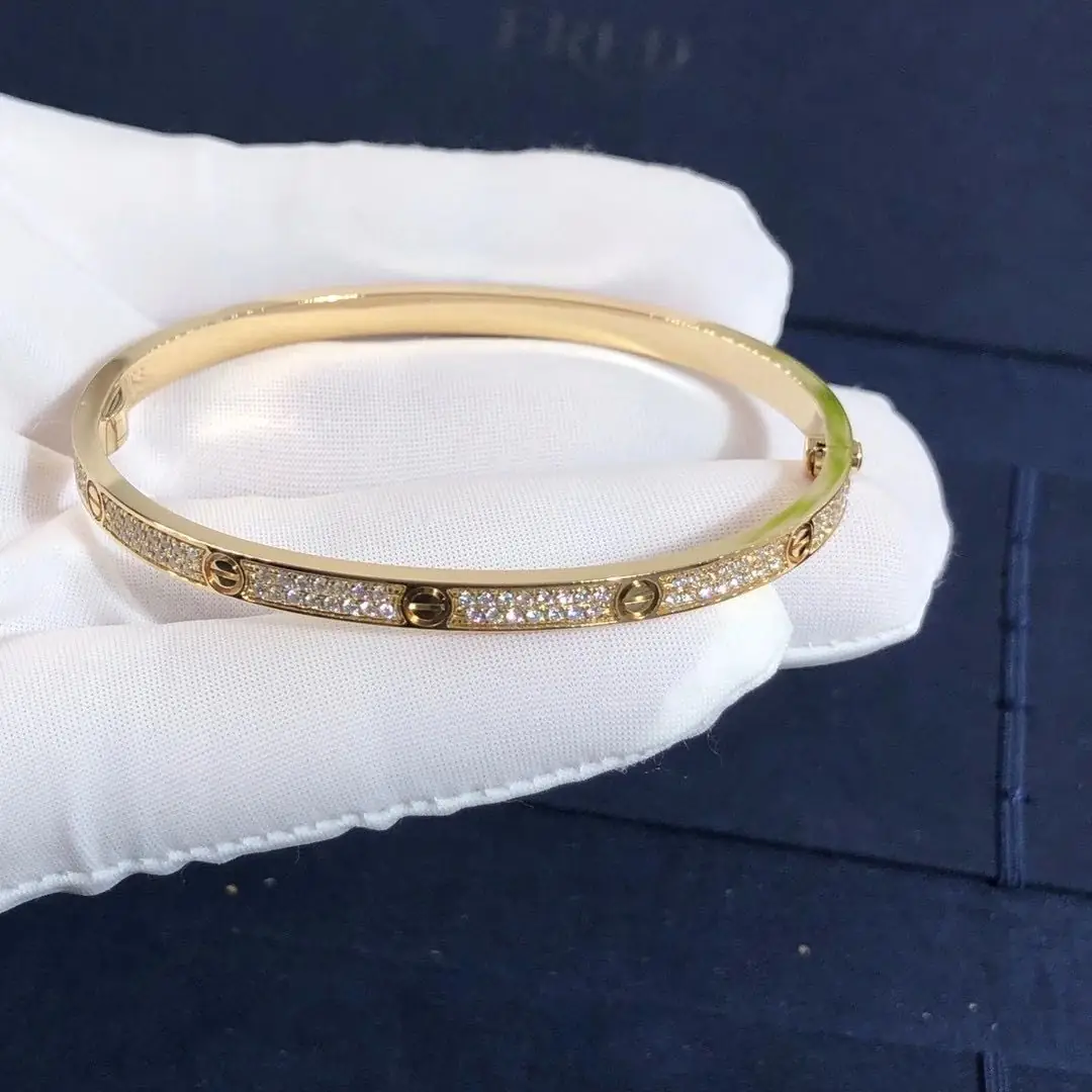 Браслет Cartier Love маленькая модель /желтое золото, бриллианты/ 4