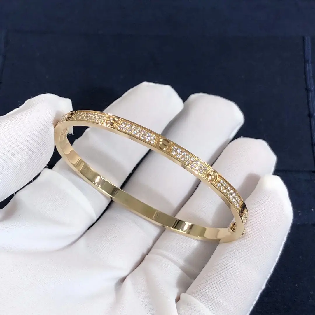Браслет Cartier Love маленькая модель /желтое золото, бриллианты/