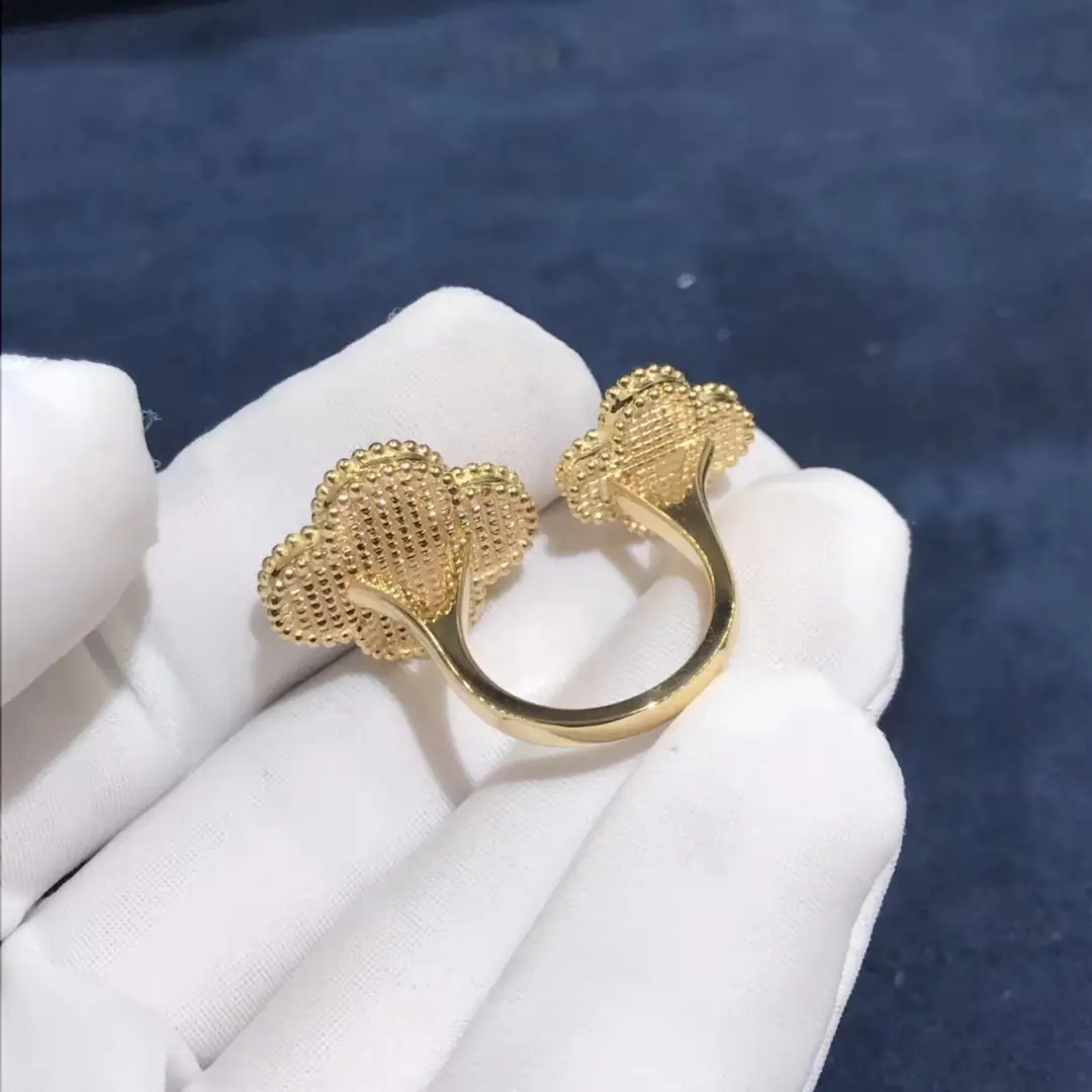 Кольцо Van Cleef и Arpels Alhambra /желтое золото, черный оникс, перламутр/ 5