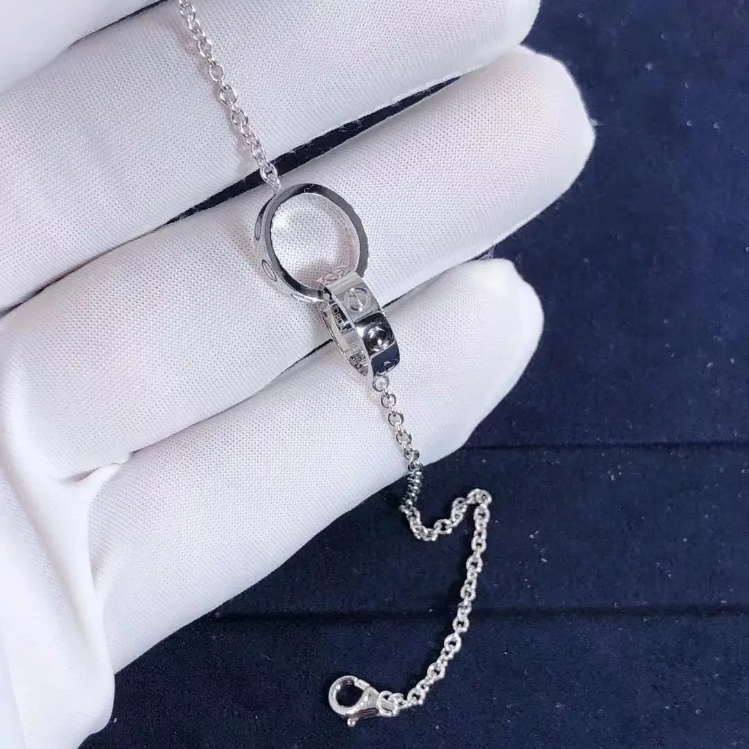 Браслет-цепочка Cartier Love /белое золото/