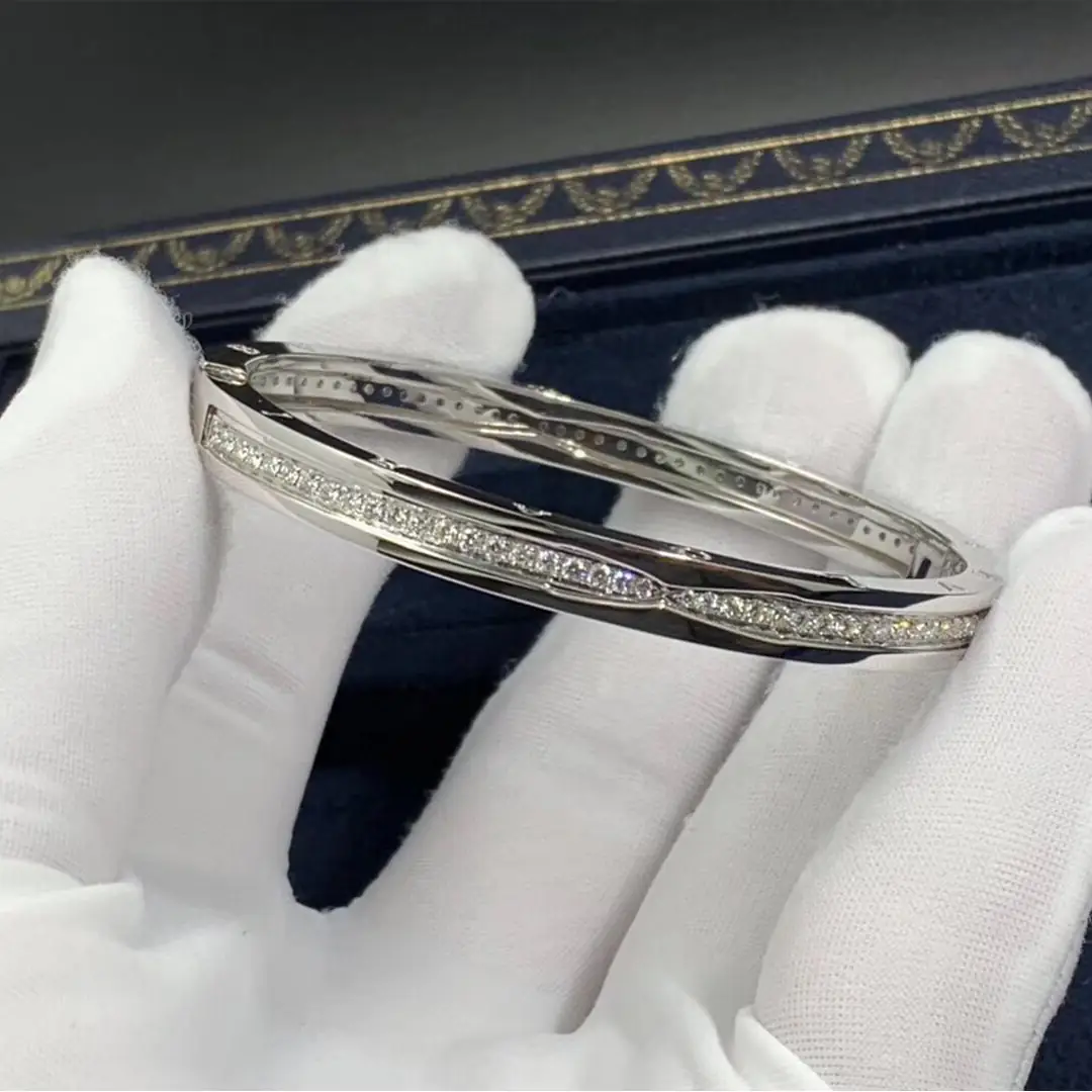 Браслет Bulgari B.zero1 /бриллианты, белое золото/