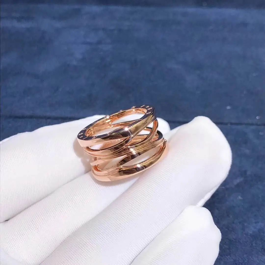 Кольцо Bulgari B.Zero1 с четырьмя полосами /розовое золото/ 6