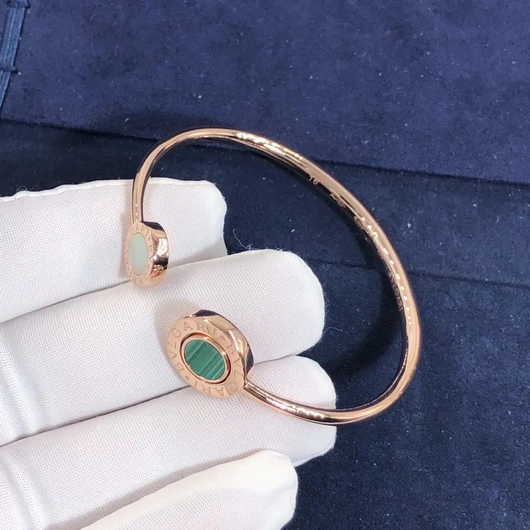 Браслет Bulgari BVLGARI /розовое золото, перламутр, малахит, черный оникс/