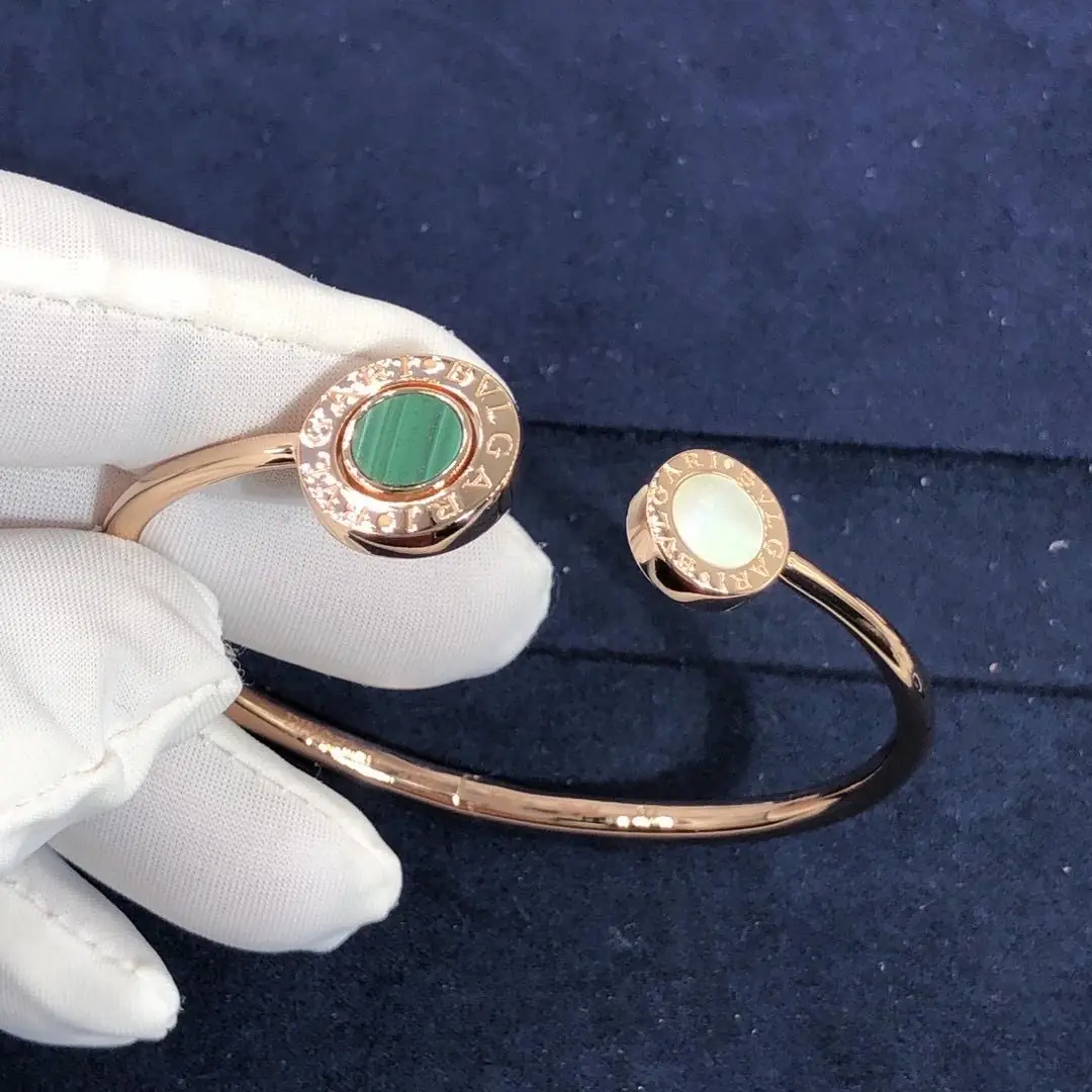 Браслет Bulgari BVLGARI /розовое золото, перламутр, малахит, черный оникс/