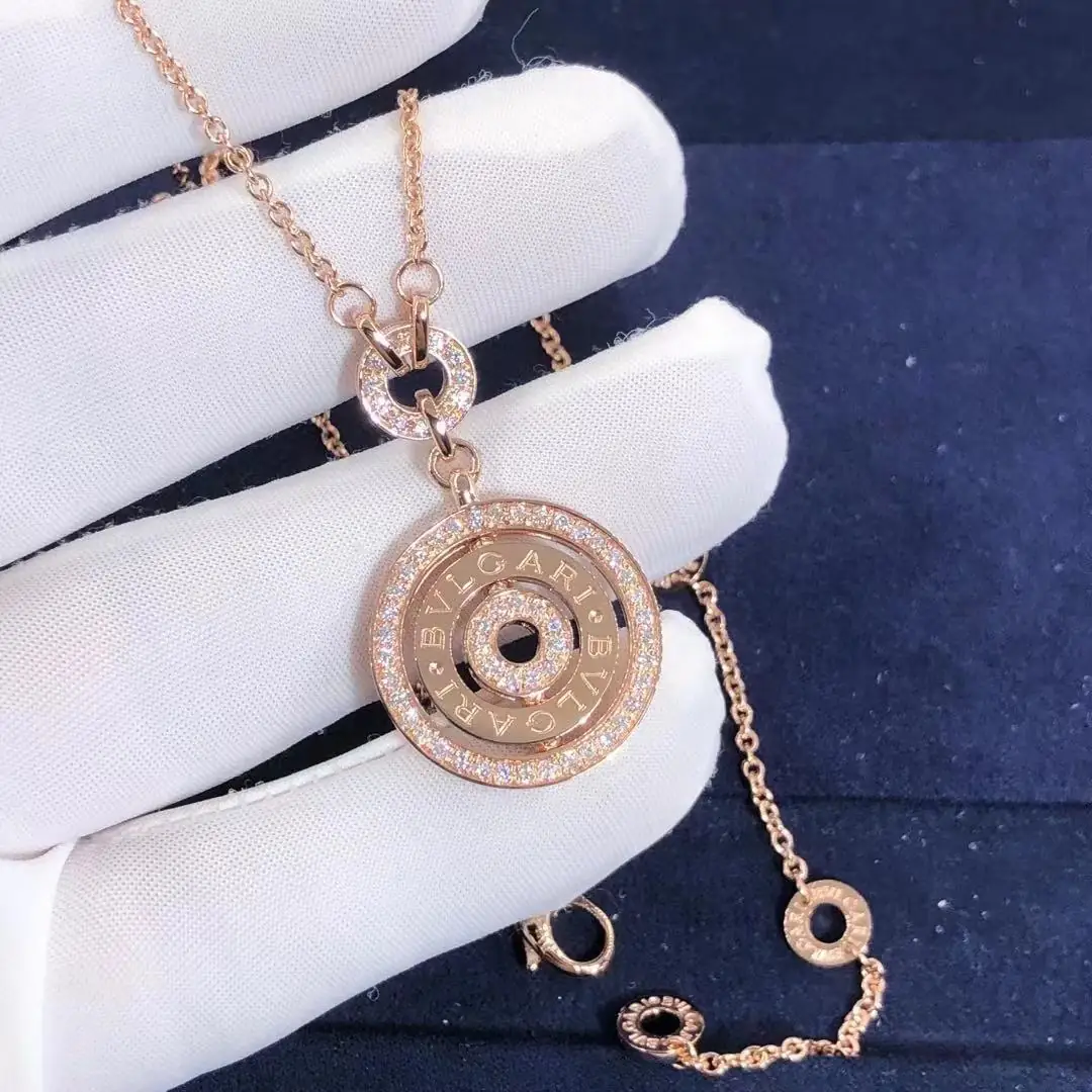Подвеска Bulgari Circles Astrale Diamond /розовое золото/
