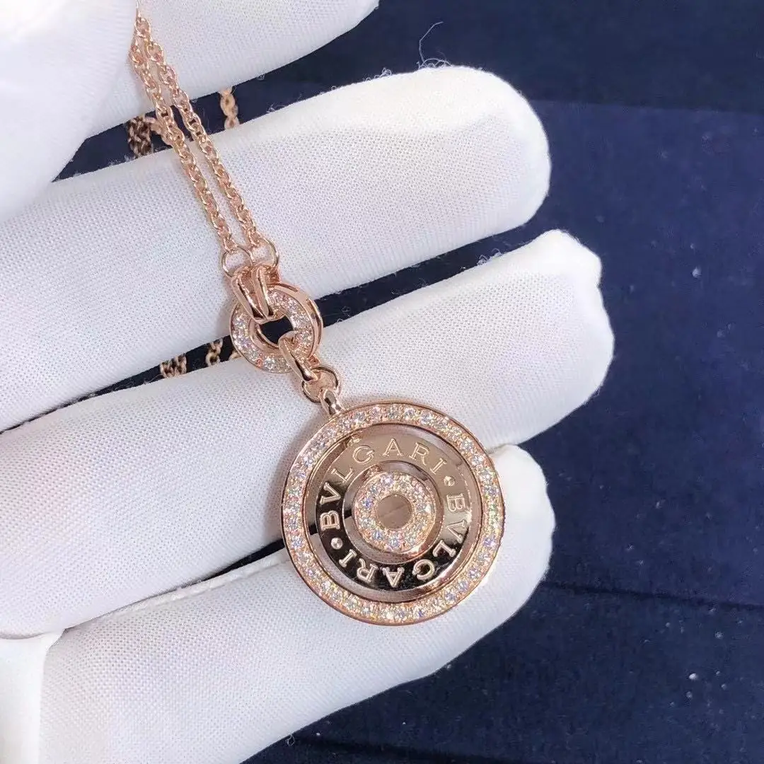 Подвеска Bulgari Circles Astrale Diamond /розовое золото/