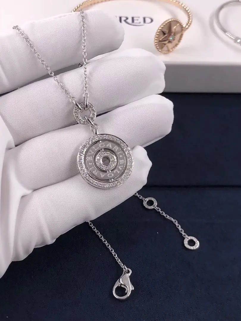 Колье Bulgari Circles Astrale Diamond /белое золото/